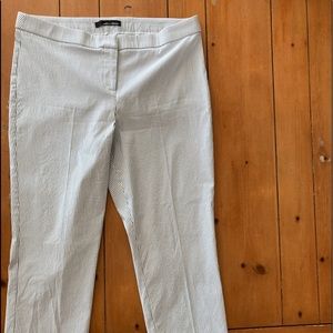 Amanda & Chelsea white/blue pinstripe dress pants